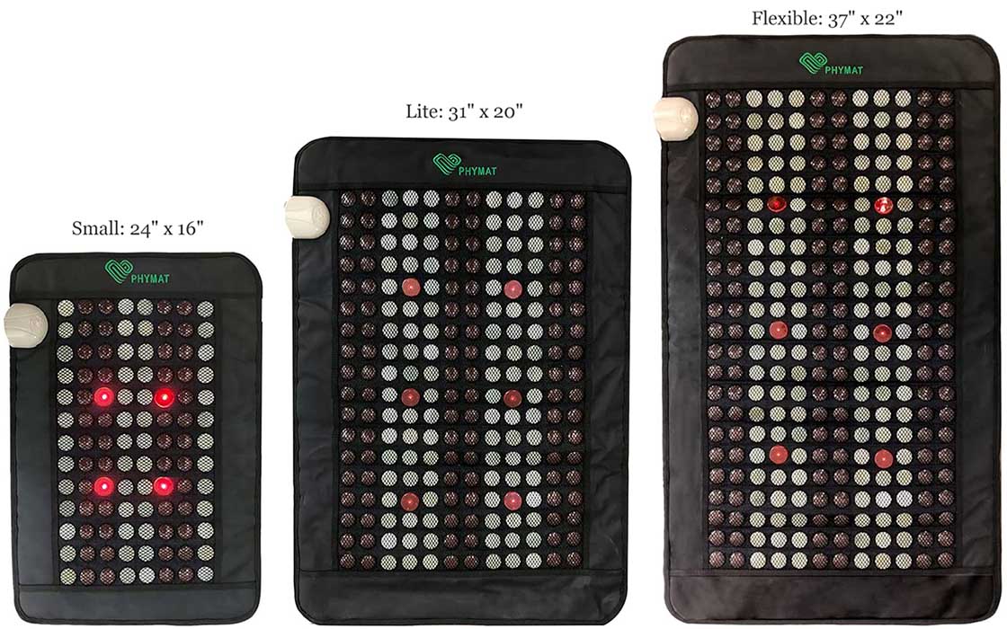 PHYMAT Disc JT Photon mat 3 sizes comparision